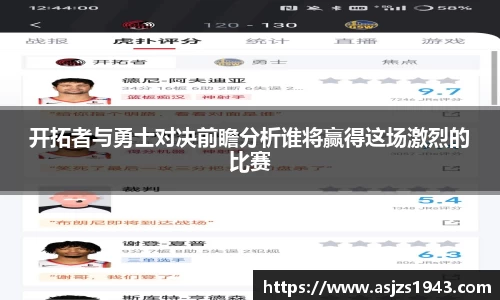 开拓者与勇士对决前瞻分析谁将赢得这场激烈的比赛
