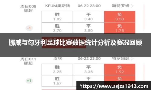 挪威与匈牙利足球比赛数据统计分析及赛况回顾
